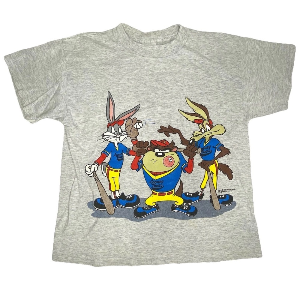 Vintage Looney Tunes 1994 T-Shirt Youth Kids Front Back Graphic Warner Bros